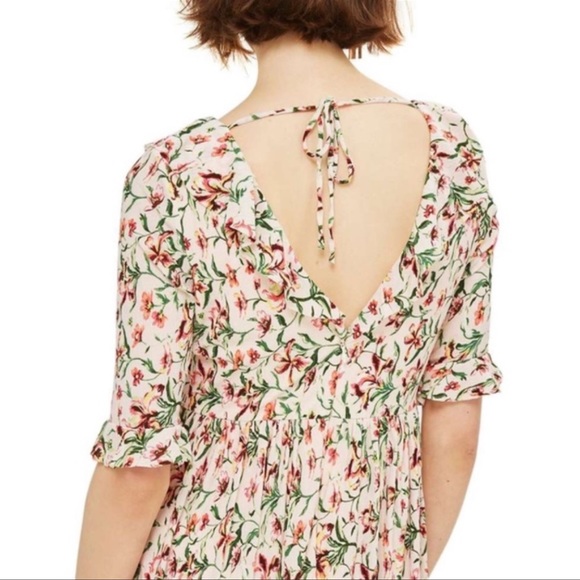 Topshop Iris Floral Ruffle Skater Dress - Picture 3 of 4